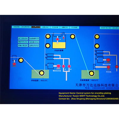 Control system for zinc/ alloy plating