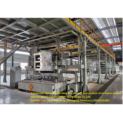 Zn/AI alloy pot cobling and vertical steel frame system